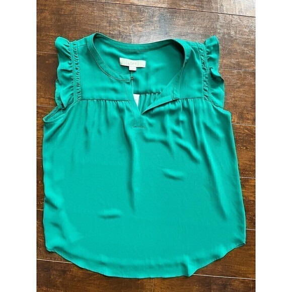 Tank Tops - Loft Womens Sleeveless Tank Blouse Top NWT Green Size XS